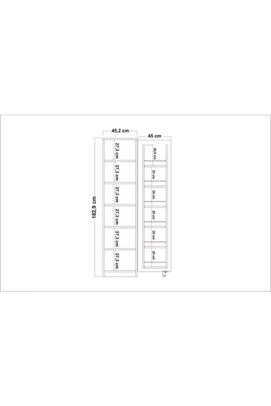 ZEYTUN Ceviz Çok Amaçlı 90 Derece Açılabilir Tek Kapaklı Kiler Mutfak Dolabı - 7