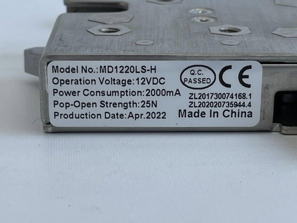 Paslanmaz Çelik Elektrikli Dolap/Otomat Kilidi MD1220LS-H - 4