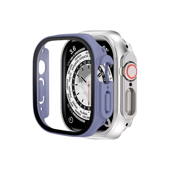 BİNANO APPLE WATCH ULTRA SENSE KASA VE EKRAN KORUYUCU LİLA