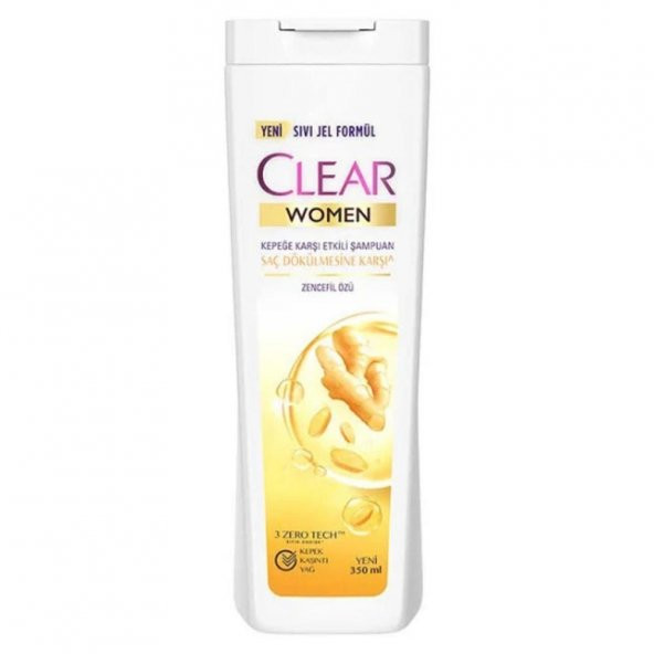 Clear Zencefil Özü Saç Dökülmesi ve Kepeğe Karşı Şampuan 350ML