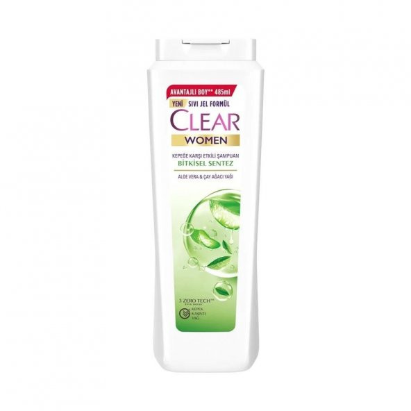 Clear Aloe Vera & Çay Ağacı Yağı Kepeğe Karşı Etkili Bitkisel Sentez Şampuan 350ML