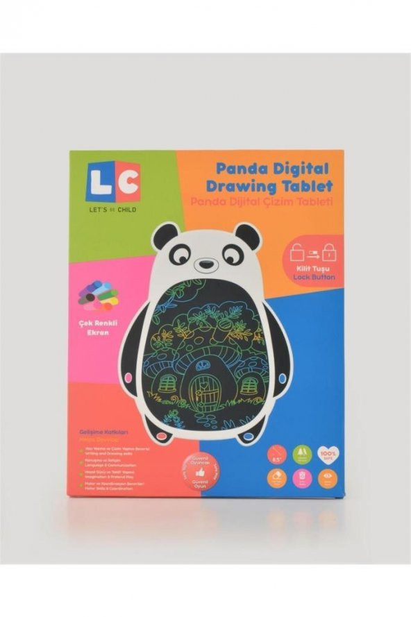 Lets Be Child Dijital Panda Çizim Tableti 8,5 inç 30946 Çocuklar İçin Panda Şekilli Çizim Tableti - 5