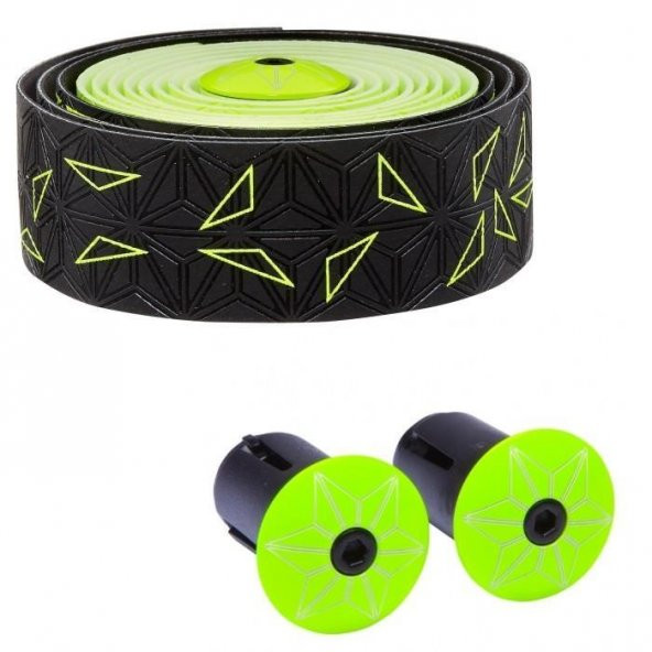 Supacaz Super Sticky Kush Neon Yellow Starfade Gidon Sargısı - 2