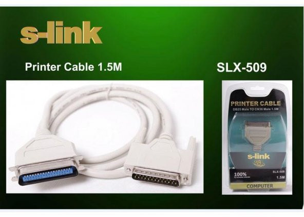 S-link SLX-509 1.5m Paralel Yazıcı Kablosu - 2
