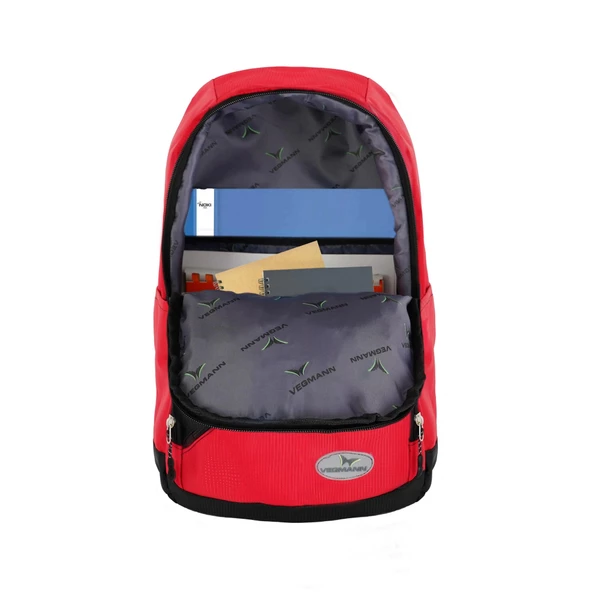 Vegmann Orion Unisex Kırmızı Günlük Okul Sırt Çantası - 7