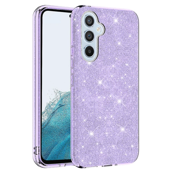 Galaxy A14 Kılıf Zore Shining Simli Silikon Kılıf - Resim 4