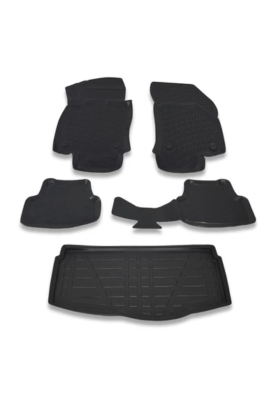 Volkswagen Polo Alt 2017 Ve Sonrası Paspas ve Bagaj Havuzu Seti - Resim 1