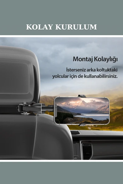 Fuchsia Dikiz Aynası Uyumlu Çok Açılı Telefon Tutucu - Resim 4