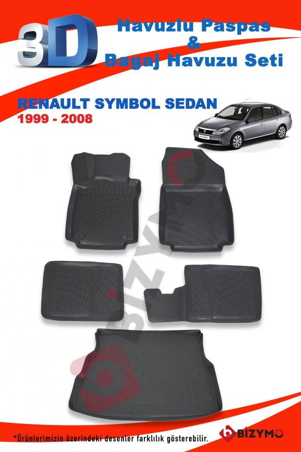 Renault Symbol Sedan 1999-2008 Paspas Ve Bagaj Havuzu Seti - 2