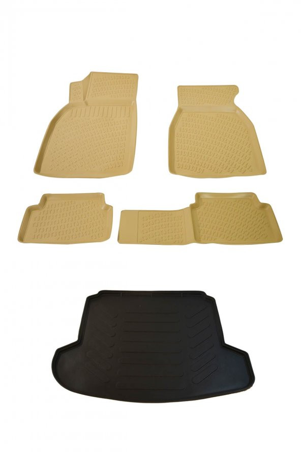 Renault Megane 2 Stw 2004-2009 Bej Havuzlu Paspas ve Bagaj Seti Bizymo