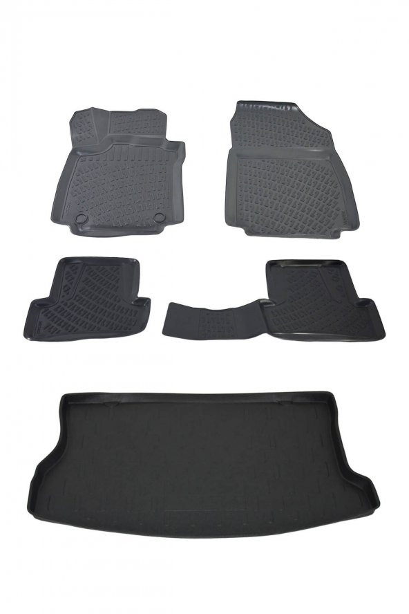 Renault Clio 2 Hb 1999-2006 Havuzlu Paspas ve Bagaj Seti Bizymo