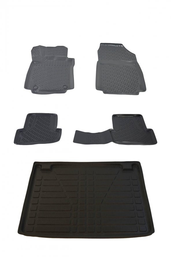 Renault Clio Grandtour Stw 2008-2012 Havuzlu Paspas ve Bagaj Seti Bizymo ürün görseli 1