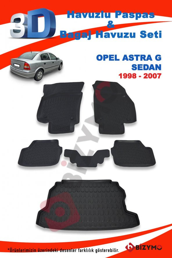 Opel Astra G Sedan 1998-2007 Paspas Ve Bagaj Havuzu Seti - 2