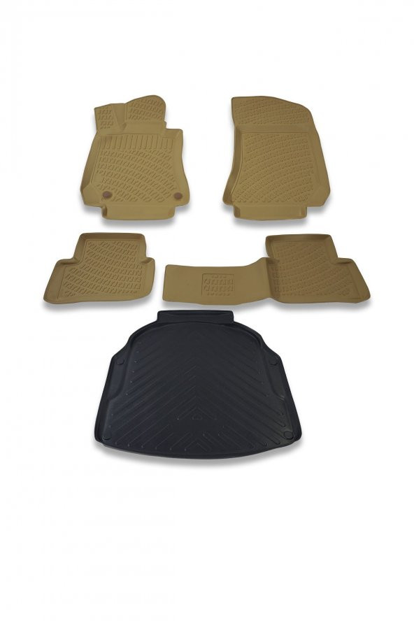 Mercedes E Serisi W212 Sedan Plastik 2010-2015 Bej Paspas ve Bagaj Havuzu Seti