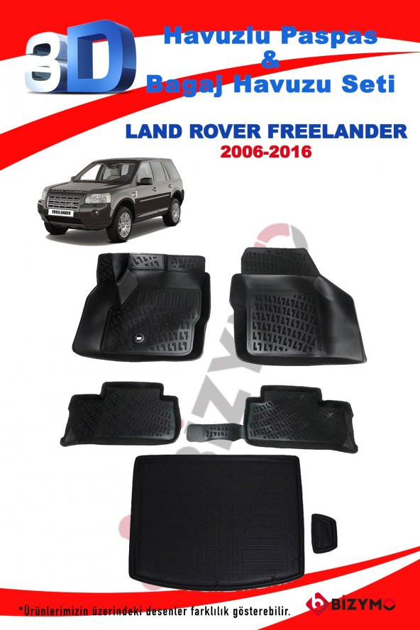 Land Rover Freelander 2 2006-2016 Havuzlu Paspas ve Bagaj Seti Bizymo - 2