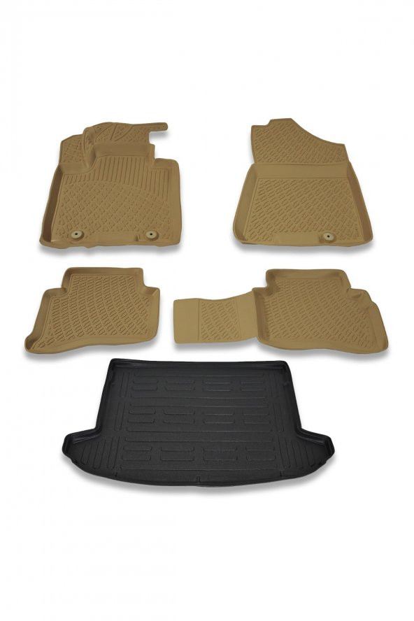 Kia Sportage 2016 Ve Sonrası Bej Paspas ve Bagaj Havuzu Seti