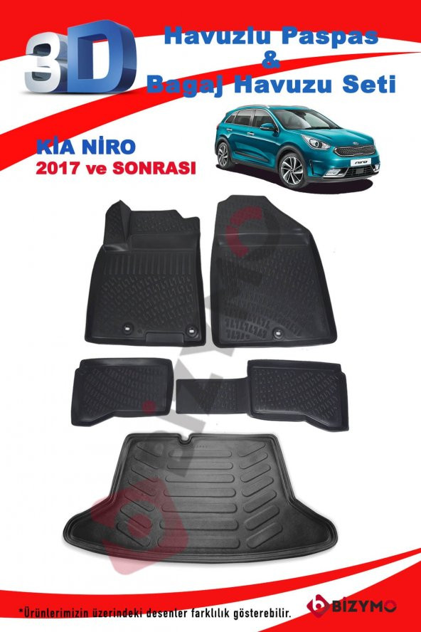 Kia Niro 2017 Ve Sonrası Paspas Ve Bagaj Havuzu Seti - 2