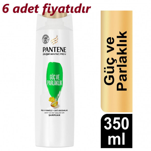 Pantene Doğal Sentez Güç Ve Parlaklık 3'Ü1 Arada Şampuan 350 Ml( 6 adet fiyatıdır 6 adet gönderilecektir