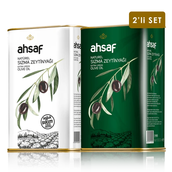 Soğuk Sıkım Zeytinyağı 1L -Teneke + Natürel Sızma Zeytinyağı 1L -Teneke (2'li Ekonomik Paket) ürün görseli