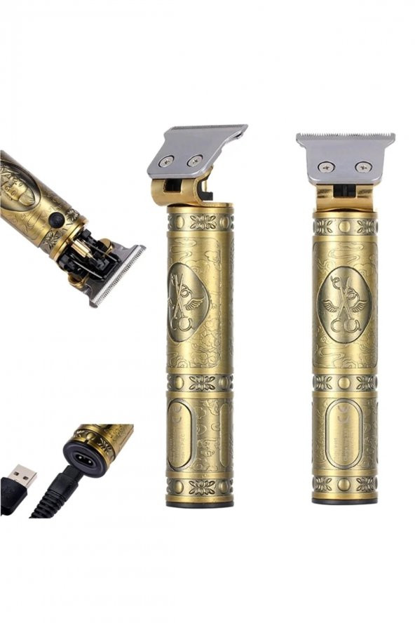 Hk-34 T-bıçak Komple Vucüt Kılı Traş Saç Ense Sakal Çizim Lazer Epilasyon Öncesi Tıraş Makinesi Usb - 2