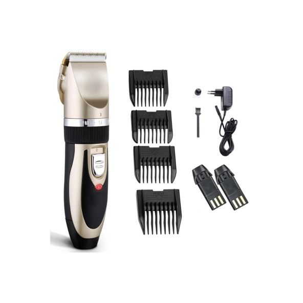 Pet-66 Yeni Model Çift Bataryalı Şarjlı Kedi Köpek Tıraş Makinesi Pet Traş + Yedek Batarya Hediyeli - 4