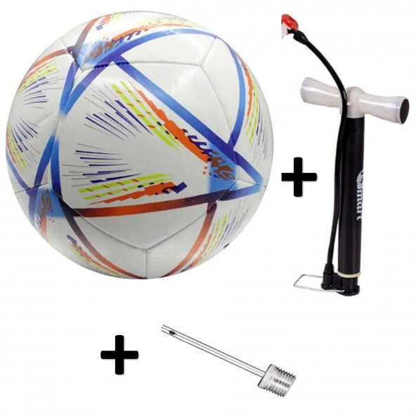 Dünya Kupası Özel Tasarım Futbol Topu 420 gram Lazer Kesim + Pompa + Şişirme İğnesi - 2
