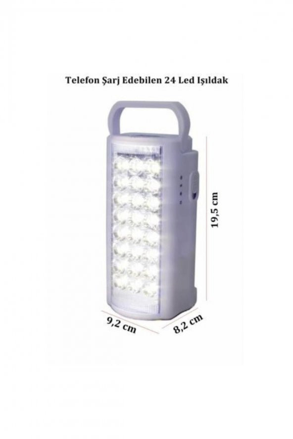 Fujita 2606l Usb Şarj Çıkışlı Super 24 Led 80 Saat Akülü Şarjlı Işıldak - 2