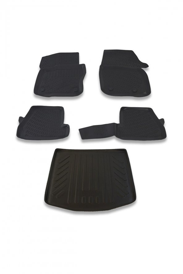 Ford Focus 4 İnce Stepne Sedan 2015 Ve Sonrası Paspas ve Bagaj Havuzu Seti ürün görseli 1