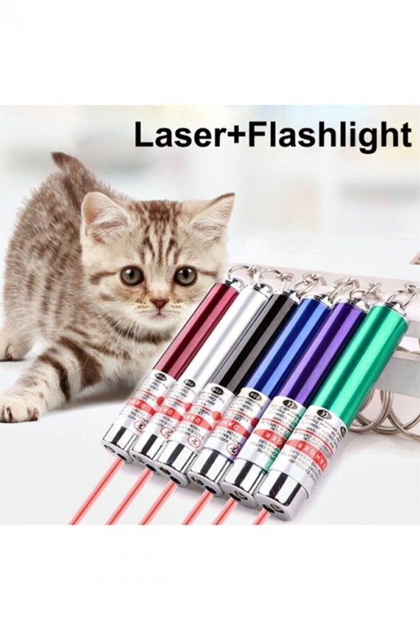 Kedi Lazeri Kırmızı Lazer Anahtarlık 2023 Kedi Oyun Lazeri - 2