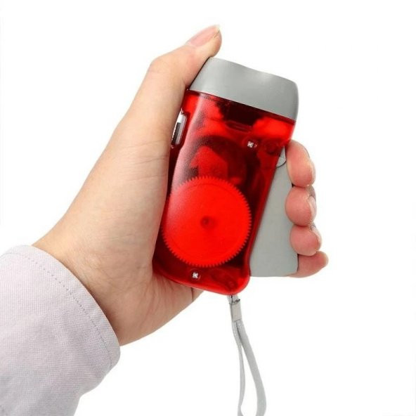 Deprem Çantası Feneri Dinamolu Şarjlı Led El Feneri Pilsiz çalışan - 2