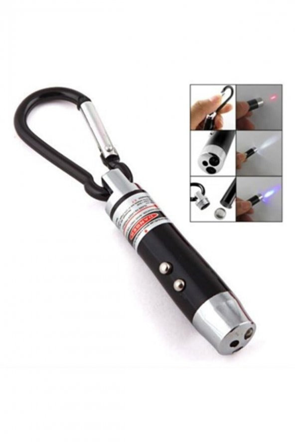 El Feneri Anahtarlık Lazer Led Fener Işıklı Anahtarlık 4 Fonksyon - 3