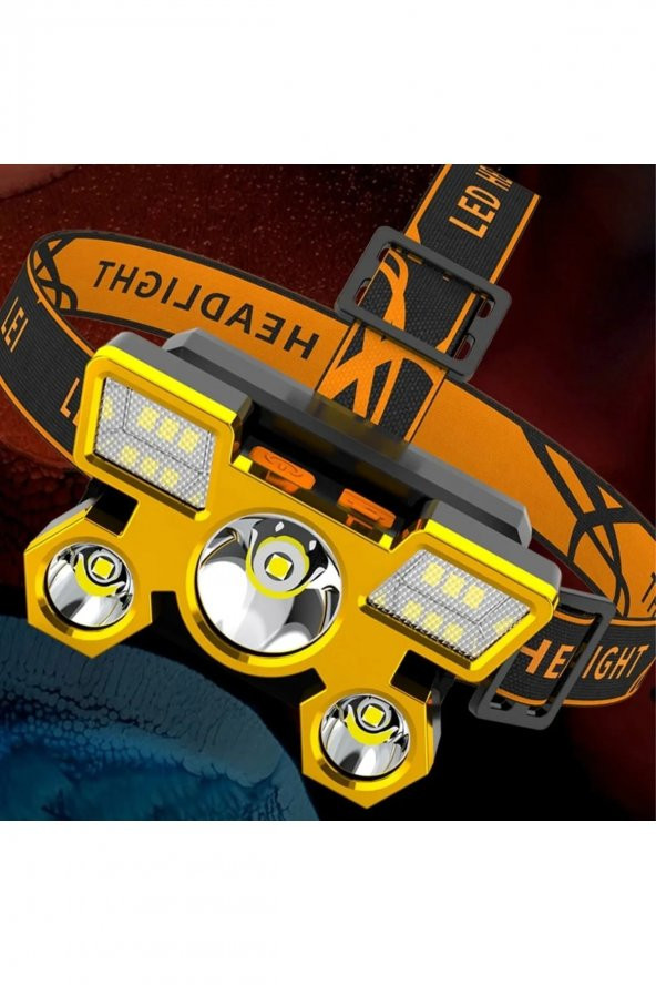 Cıa-23 Police Ultra Güçlü Kafa Feneri Avcı Feneri Balıkçı Kamp El Feneri Led Şarjlı Cree 5 Led 120w - 2