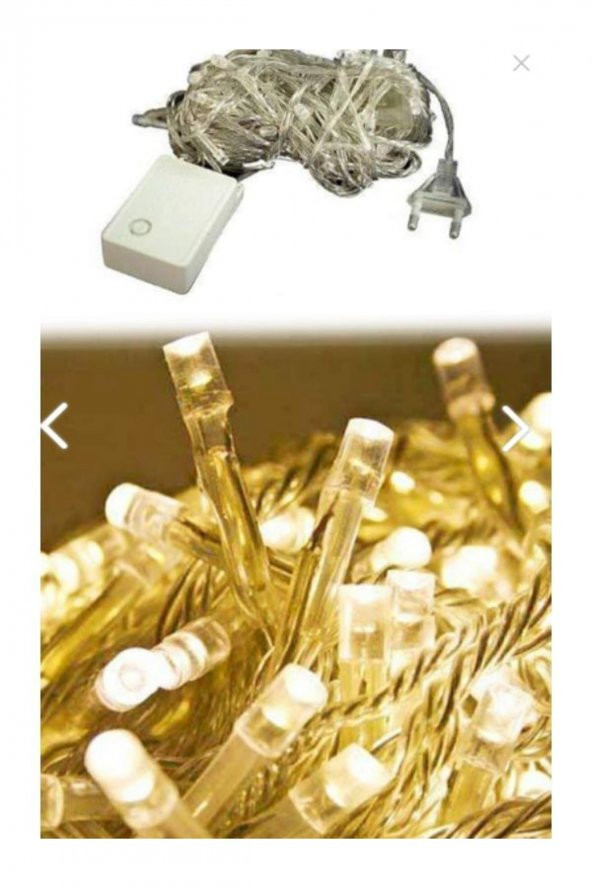 100 Ledli Fişli Led, Dekor Lambası 10m Günışığı Yılbaşı Ağacı Işığı Prt100ledışık