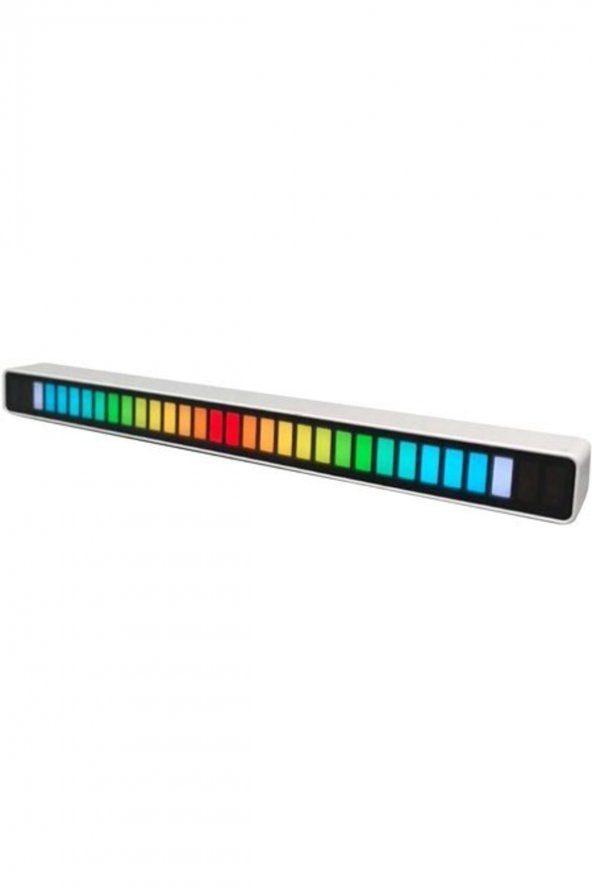 Müziğe Duyarlı Hareketli Rgb Müzik Kontrollü Ritim Ekolayzer Led Şarjlı Dikey