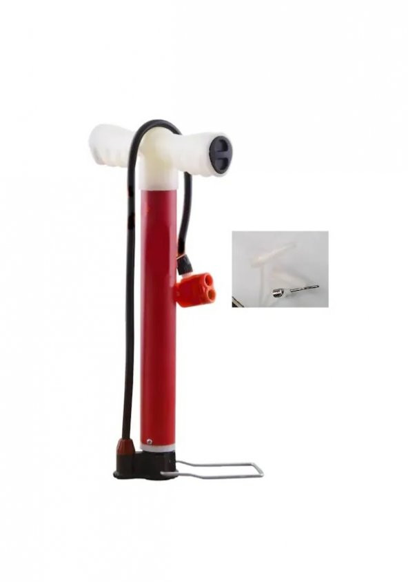 Bisiklet Motorsiklet Havuz Top Pompası Sağlam Metal Pompa 1.Kalite + Top Şişirme İğnesi Hediyeli - 2