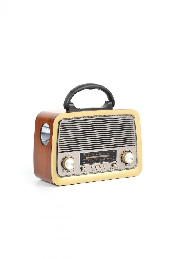 ( Well Power Marka) 301 Eskitme Nostalji Tasarımlı Bluetoothlu Nostalji Radyo Fm-sd Kart-aux - 3
