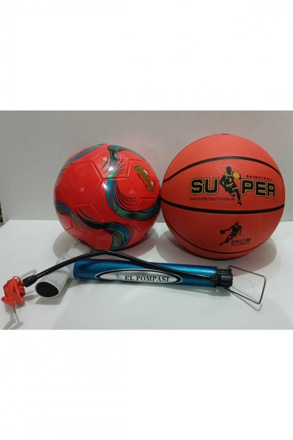 Futbol Topu Basket Topu Ve Kaliteli Şişirme Pompası
