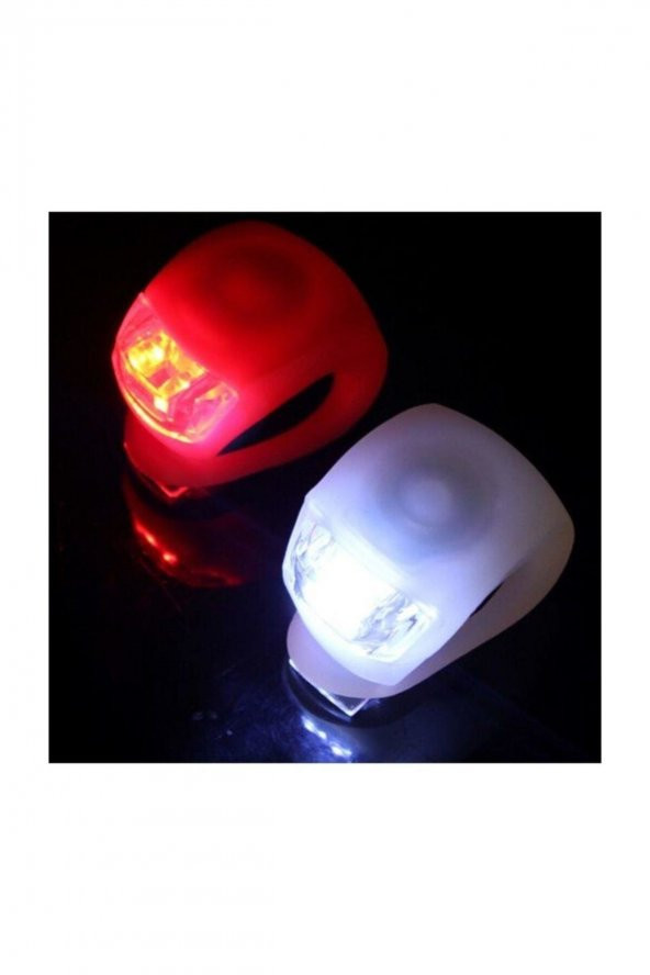 Bisiklet Işığı Gece Lambası Su Geçirmez Silikon Uyarı Ikaz Yanıp Sönen - 3