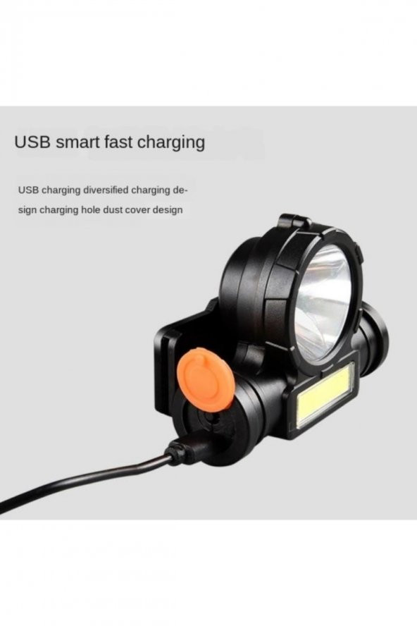 Süper Mini Led Şarj Edilebilir P50 Cob Başkanı El Feneri Dahili Pil Balıkçılık Avcılık Kafa Lambası - 3