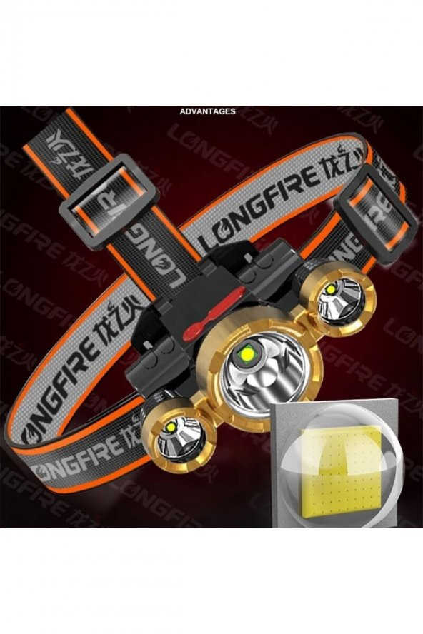 Kafa Feneri Led Özellikli Usb Şarjlı 3 Gözlü 4 Modlu Oynarbaşlıklı Kafa Lambası - 2