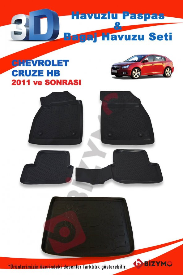 Chevrolet Cruze Hb 2011 Ve Sonrası Paspas Ve Bagaj Havuzu Seti - 2