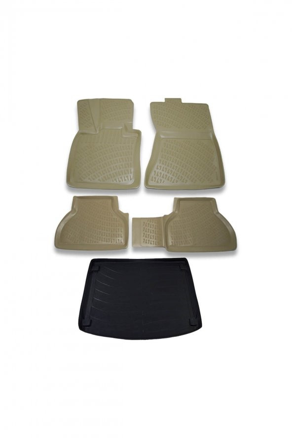 Bmw X6 2008-2014 Bej Havuzlu Paspas ve Bagaj Seti Bizymo