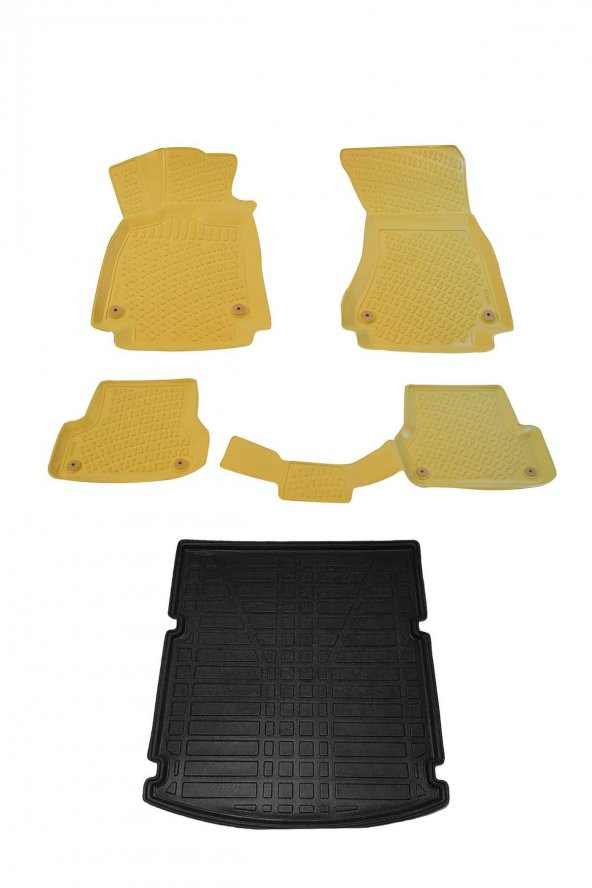 Audi A7 Sedan 2011+ Bej Havuzlu Paspas ve Bagaj Seti Bizymo