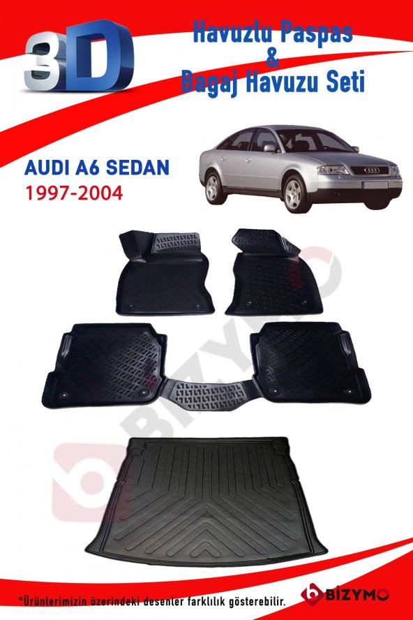 Audi A6 Sedan 1997-2004 Paspas ve Bagaj Havuzu Seti - Resim 2
