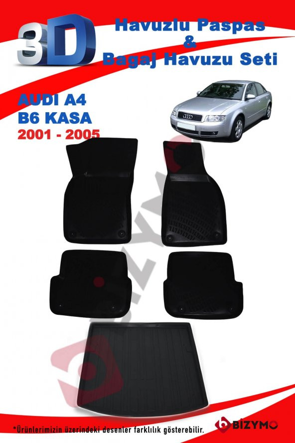 Audi A4 B6 Kasa 2001-2005 Paspas ve Bagaj Havuzu Seti - Resim 2