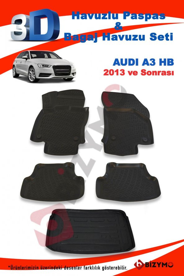 Audi A3 Hb 2013 Ve Sonrası Paspas Ve Bagaj Havuzu Seti - 2