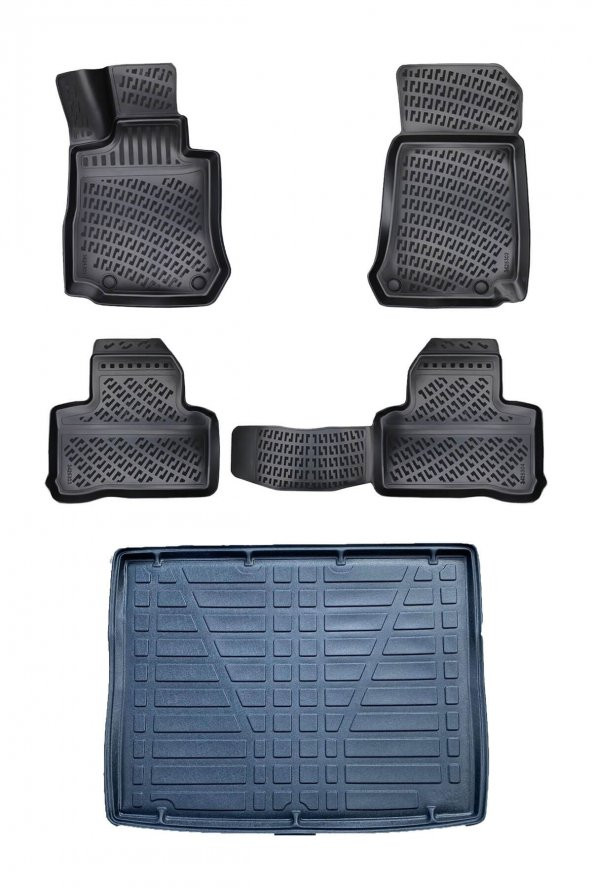 Mercedes GLB X247 5 Koltuk (ALT) 2019+ 3D Paspas ve Bagaj Seti Bizymo ürün görseli 1