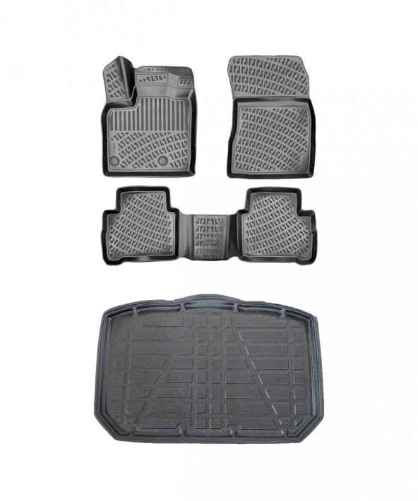 Nissan Qashqai 2022+ 3D Paspas ve Alt Bagaj Seti Bizymo