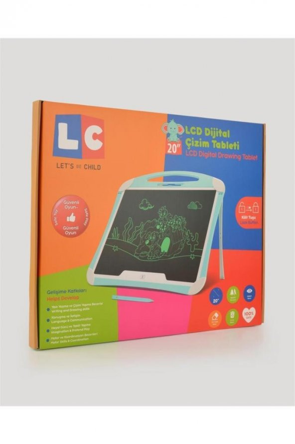 Let's Be Child Büyük Dijital Çizim Tableti 20 İnç 30958 Çocuklar İçin Çizim Tableti