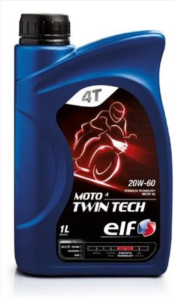 Elf Moto 4 Twin Tech 20W-60 4T Motor Yağı 1 Litre - Resim 1